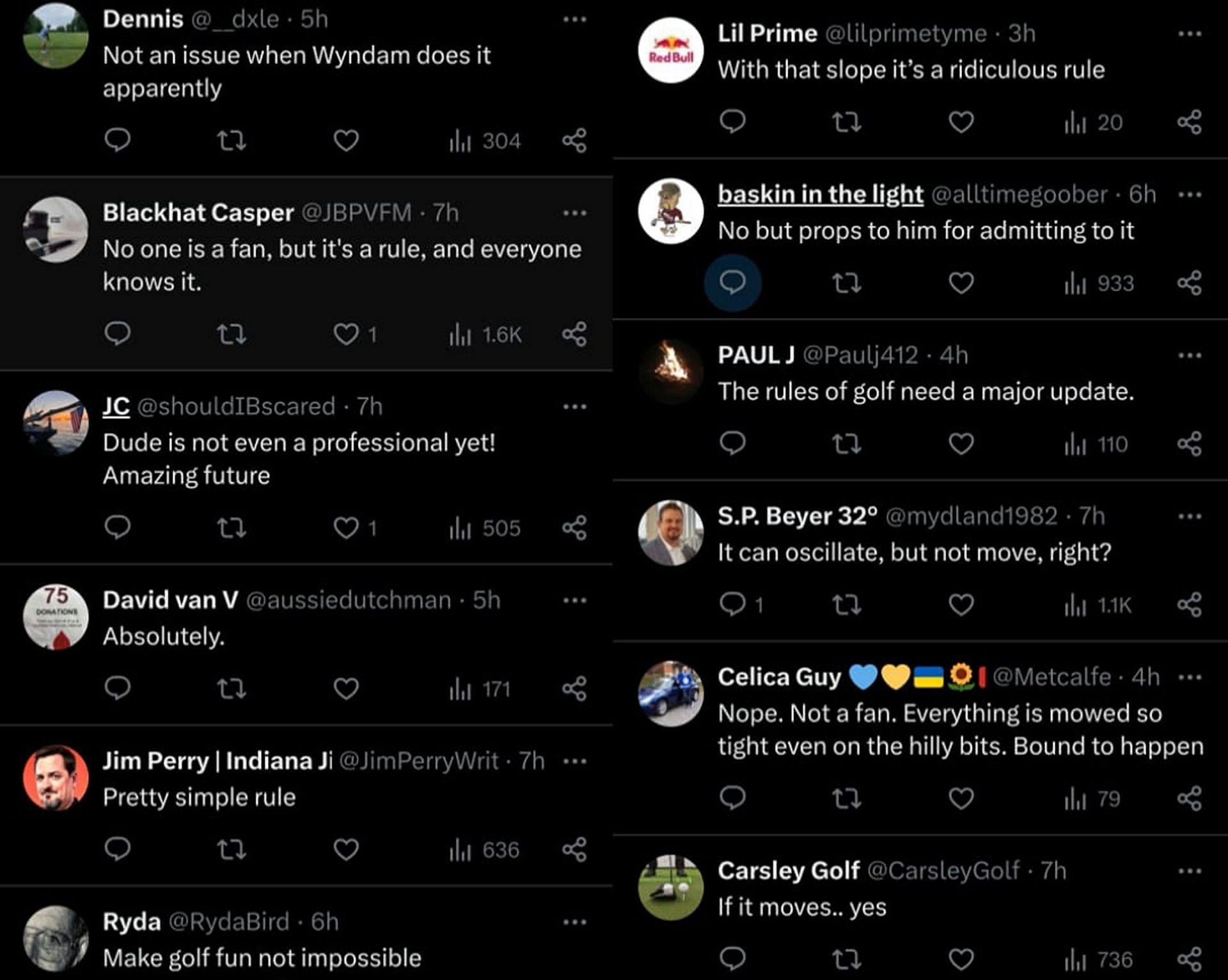 Fans' reactions (Image via X/@NUCLRGOLF)